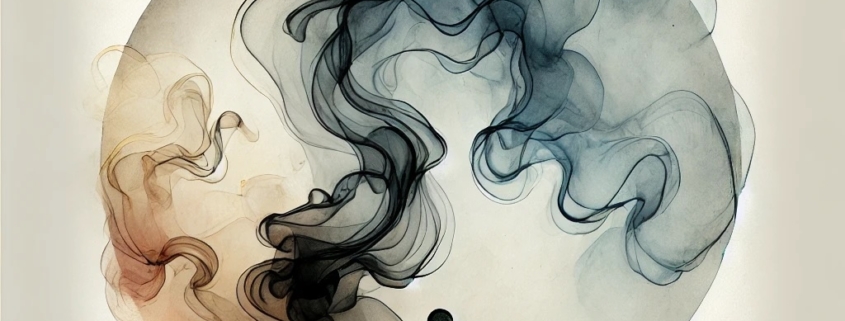 Abstract inky blot